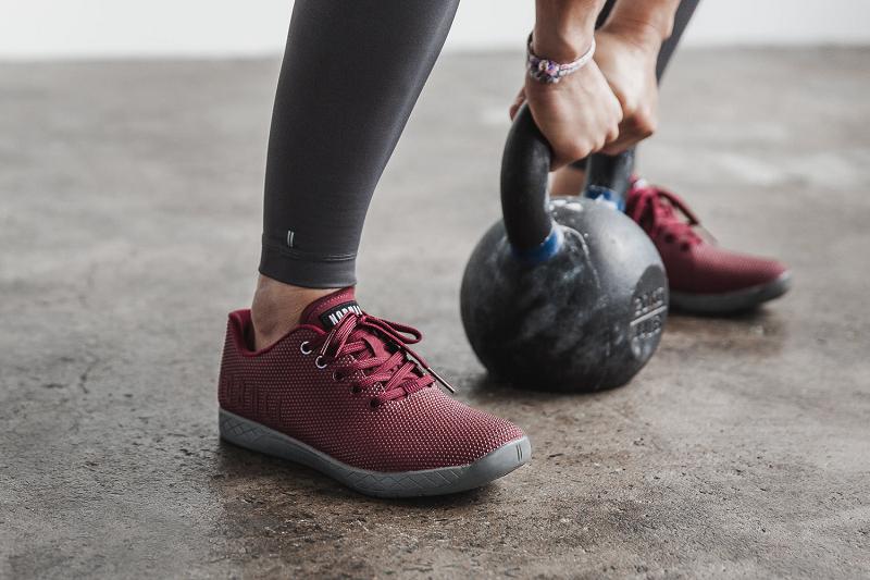 Dark / Red Nobull Cabernet Women's Trainers | CA O1991K